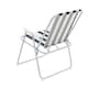 image 5 of Harbour Housewares Folding Metal Beach Chairs - Blue Stripe - Pack of 4 | Blue | Blue
