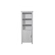 image 1 of Living and Home Rustic & 3 Shelves Freestanding Bathroom Tall Cabinet - White