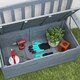 image 8 of Outsunny Garden Storage Bench, 2 Seater Fir Wood Outdoor Bench, Dark Grey 