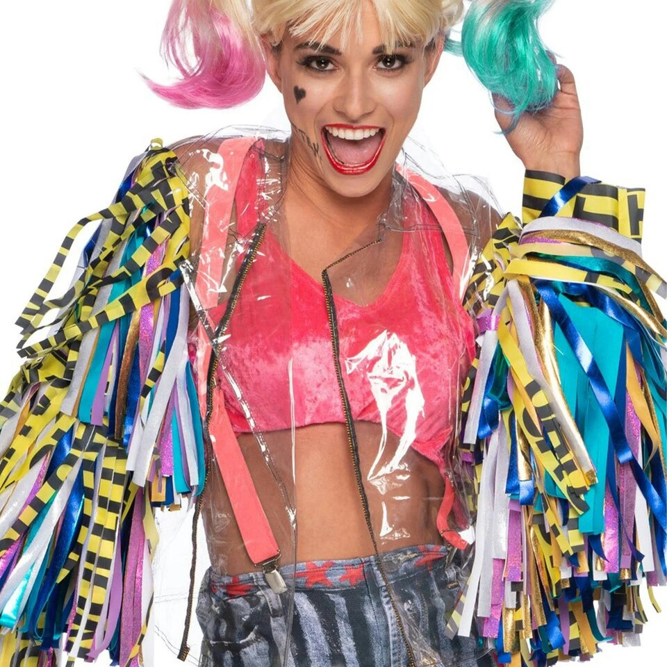 image 1 of Birds Of Prey Womens/Ladies Deluxe Harley Quinn Costume - Multicoloured - S S