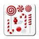 image 2 of Different red and white candies (coaster)