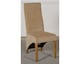 image 7 of Oslo 180 x 90 cm Large Oak Dining Table and 8 Lola Fabric Chairs | Brown | Beige