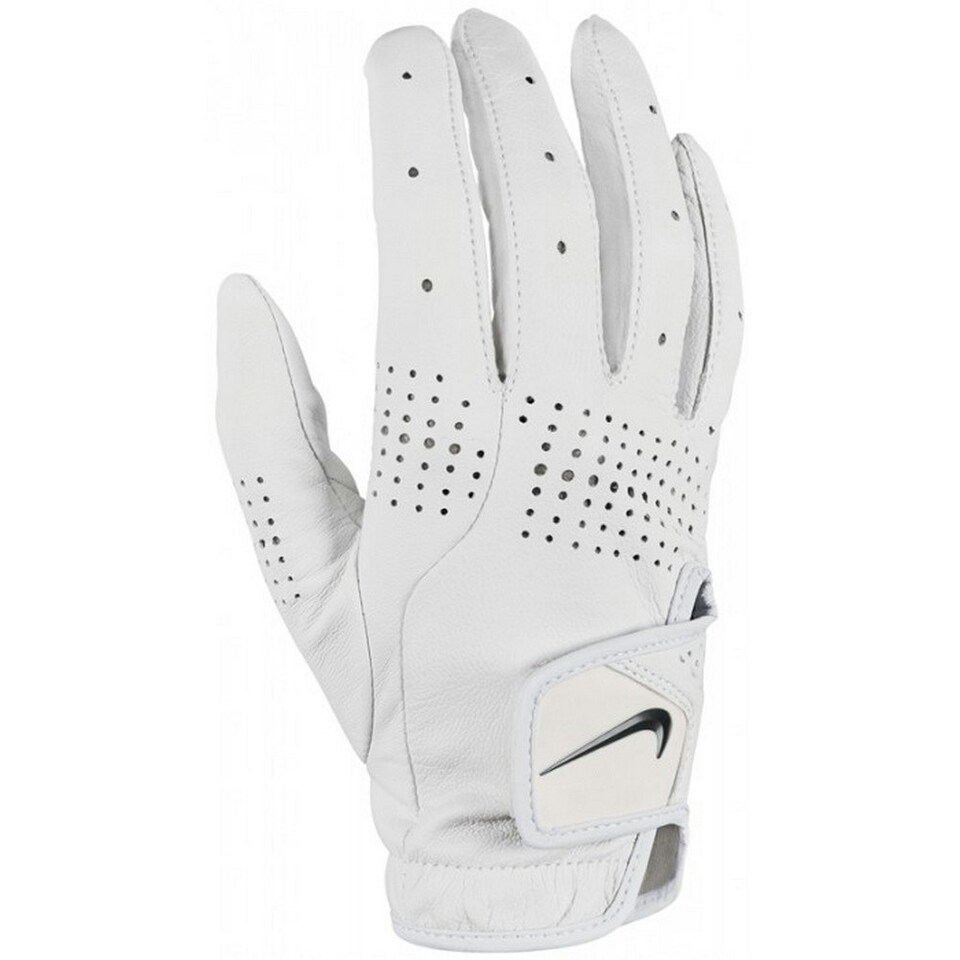 Nike Womens/Ladies Tour Classic III Leather 2020 Right Hand Golf Glove - White/Black - L