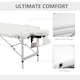 image 7 of HOMCOM Portable PVC Massage Table Beauty Therapy Couch Bed Spa Aluminum White