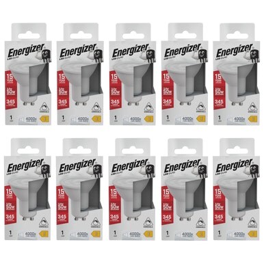 Energizer LED GU10 345lm 3.6W 4000K (Cool White) Dimmable Light Bulb - Pack of 10