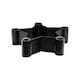 image 1 of Star Shaped Centrepiece Dinner Candle Holder - Mild Steel - L25 x W25 x H7 cm - Black Black