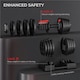 image 4 of Yaheetech 1.5-18KGS 3-In-1 Dumbbell Weight Set Black