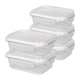 image 1 of Harbour Housewares Glass Food Storage Containers with Lids - 640ml - Pack of 5