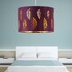 image 4 of Set of 2 Fern - Burgundy Cut Out 25cm Pendant Lightshades Purple | Gold