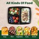 image 4 of 34oz Black 3 Compartment Meal Prep Containers With Lid Plastic Microwave Safe Food Storage Box 50pc