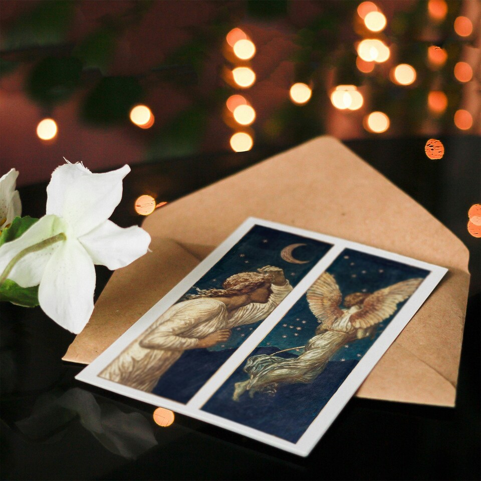 image 1 of Edward Burne Jones Art Card Cupid Flying Away From Psyche