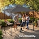 image 8 of Maracaibo BBQ Pavilion, weatherproof, wind canopy, 2 shelves | Grey | anthracite | 240 x 150 x 250 cm | 1