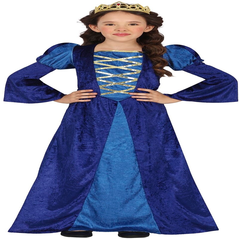 image 1 of Fancy Dress Child Medieval Blue Lady - 5-6 Years
