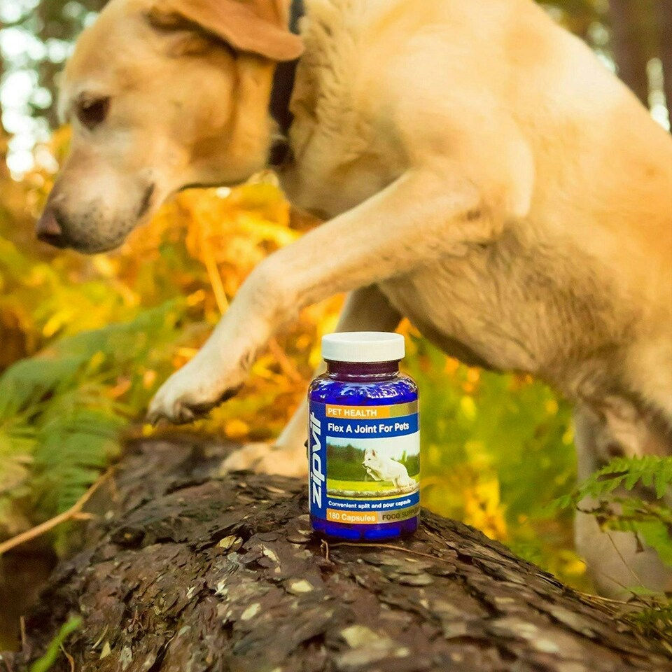 image 1 of Flex A Joint for Pets. Glucosamine for Dogs and Cats Plus Chondroitin and MSM. 180 'Split and Pour' Capsules.