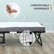 image 7 of HOMCOM Folding Bed with 10cm Mattress, Portable Foldable Guest Bed with Wheels