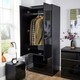 image 5 of Wardrobe 2 Door 2 Drawer Storage Cabinet Modern Home Bedroom Furniture White
