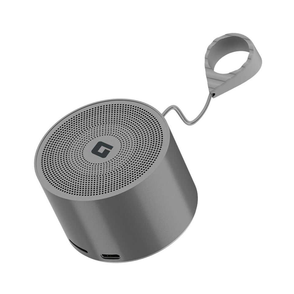 GEEPAS Ultra Portable Bluetooth Speaker | 3D Stereo Sound 10M Range 5H Playtime BT 5.3 | Grey