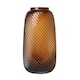 image 1 of BHS Cognac Tall Lenticular Glass Vase, Amber