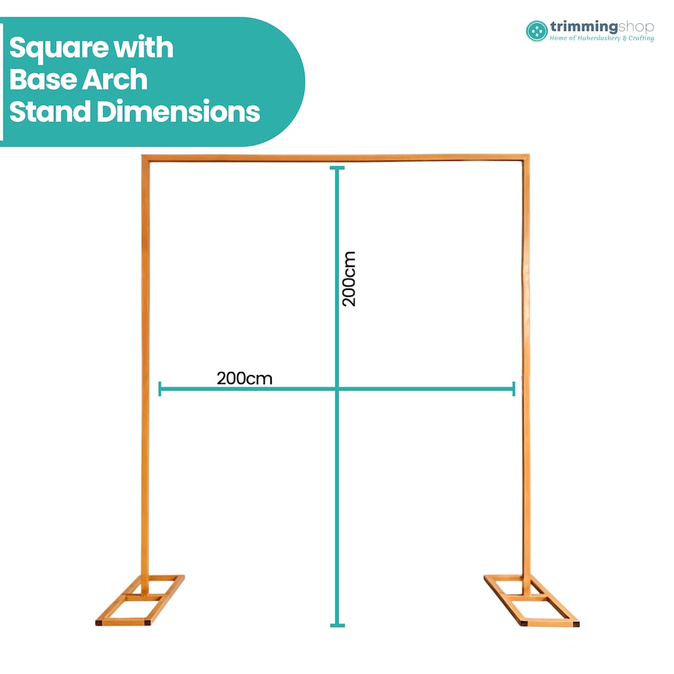 image 1 of Square Arch Stand with Base, Party Background Decoration - 200x200cm