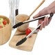 image 3 of Interiors by Premier Black Silicone and Stainless Steel Tongs, Heat-Resistant Grip for Safe Cooking, Non-Stick Friendly Design