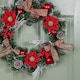 image 7 of Premier 40cm Christmas Red Dressed Festive Wreath With Baubles Bows And Pinecones