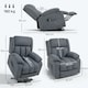 image 5 of HOMCOM Power Lift Recliner Chair with Massage, Linen Overstuffed Lift Chair for Elderly, Electric Recliner Armchair with Footrest, Remote Control and Side Pocket, for Living Room, Grey | Grey | Grey