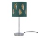image 2 of Set of 2 Chrome Stick Table Lamps with Dark Green Fern Cut Out Shades | Chrome | Green | Medium | 2