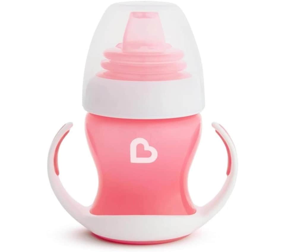 image 1 of Munchkin Baby Drinking Drink Trainer Gentle Transition Cup 125ml Pink 4m+