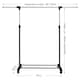image 3 of COSTWAY Single Rail Garment Drying Rack Metal Clothes Rail
