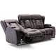image 2 of Caesar 3 Seater Manual High Back Bonded Leather Recliner Sofa (Brown)