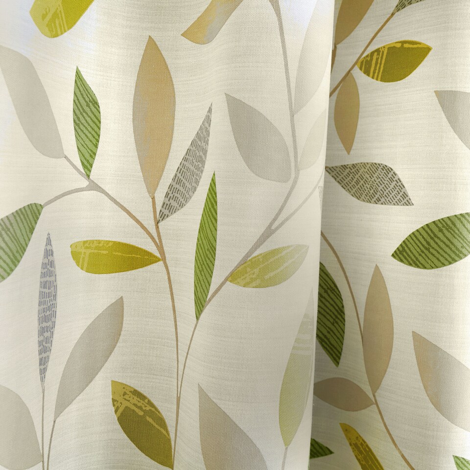 image 1 of Fusion Beechwood Eyelet Curtains Green