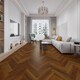 image 2 of Cherokee Wood Effect Glue Down Luxury Vinyl Tile-Herringbone(2.5mm LVT) For Domestic & Commercial Use | Brown | Cherokee Oak | Planks per Pack:  22  | Coverage per Pack: 1.38m² | 1