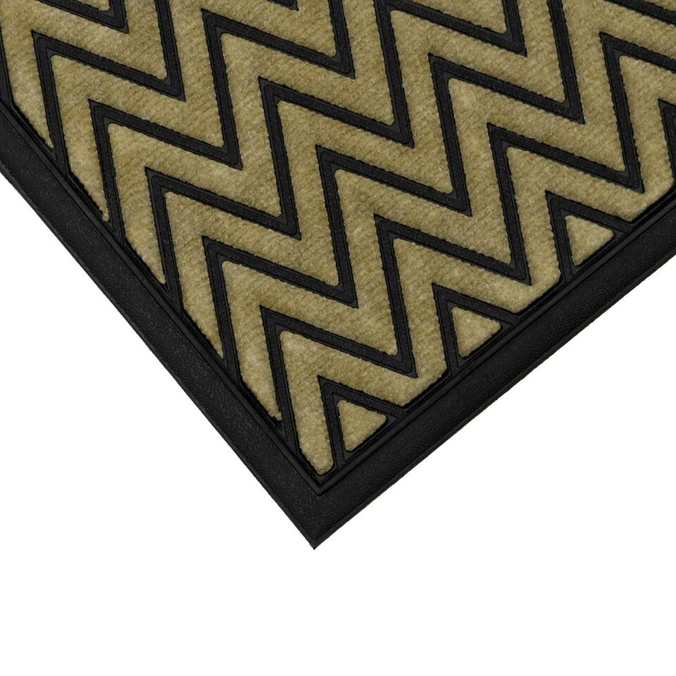 image 1 of JVL Vienna Scraper Doormat 40x60cm, Zigzag