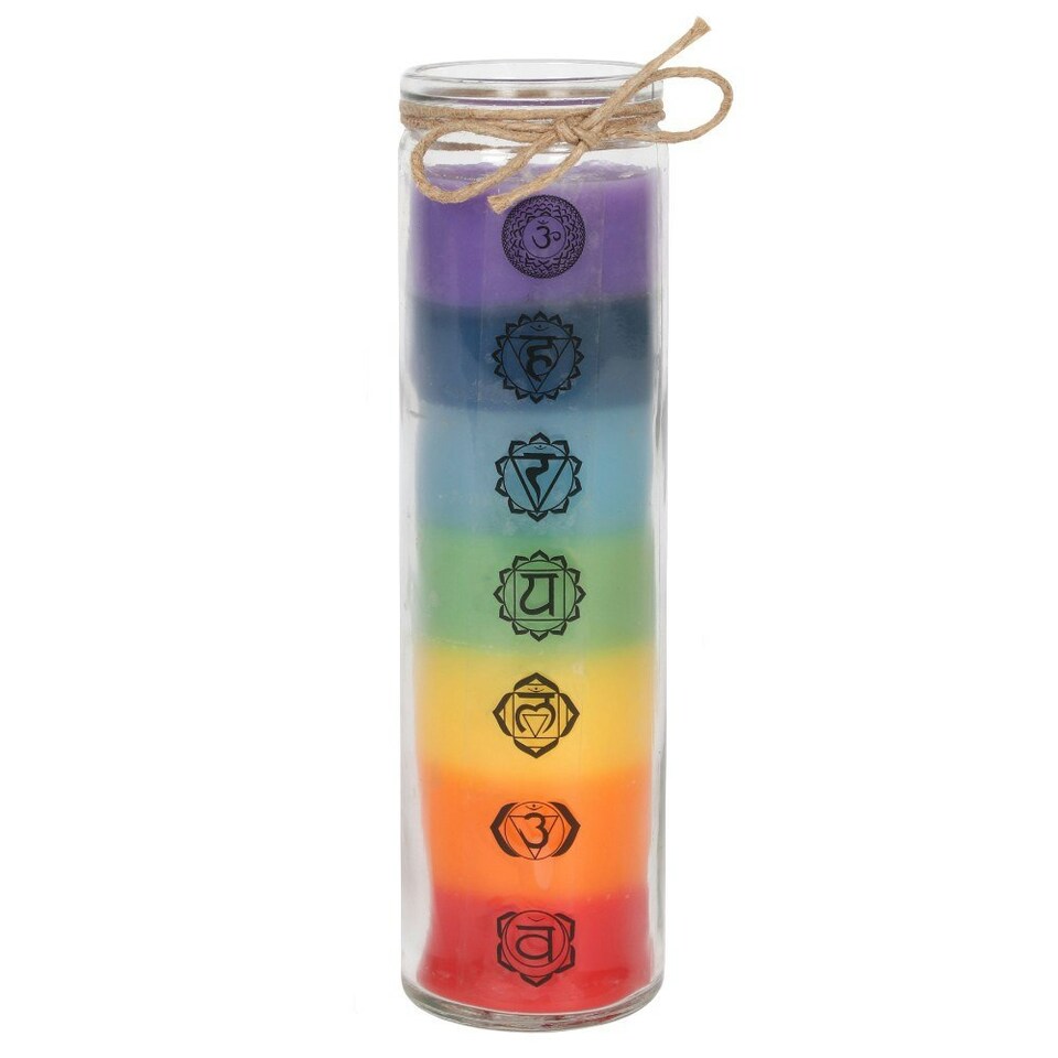 Something Different Tall Chakra Candle - Rainbow - One Size