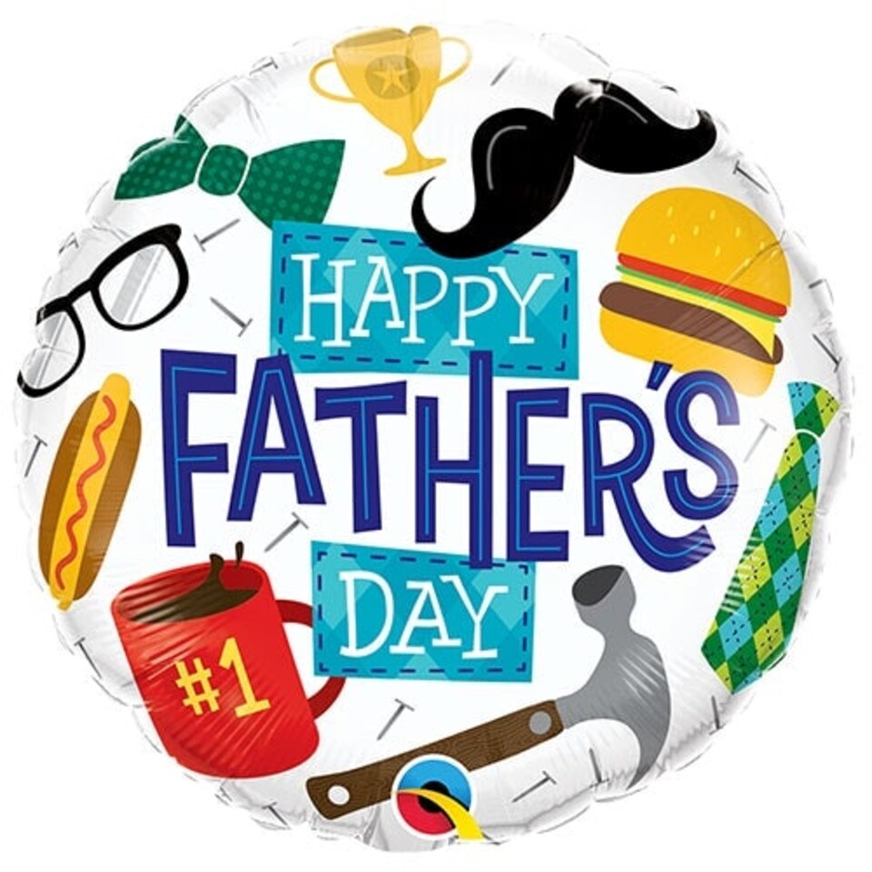 Everything Father's Day Round Foil Helium Qualatex Balloon 46cm / 18 in