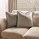 image 2 of OHS 2 x Matte Velvet Piped Edge Cushion Covers, 45x45cm - Grey