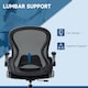 image 5 of Vinsetto Draughtsman Chair Mesh Chair w/ Adjustable Footrest Ring, Black