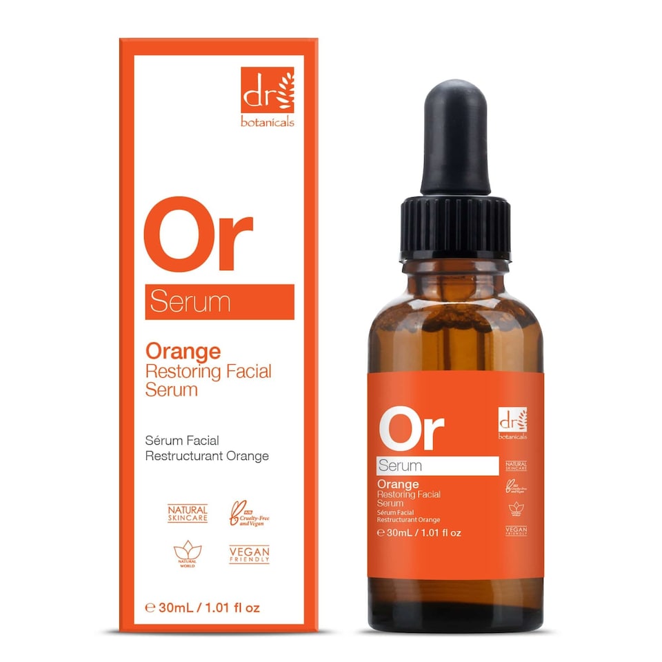 image 1 of Dr Botanicals Orange Restoring Facial Serum 30ml x 2 Duo Set
