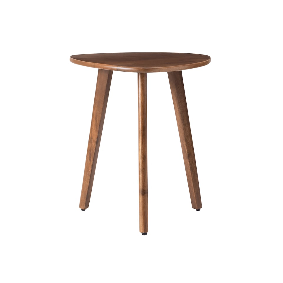 image 1 of MH London Armstrong Triangle Side Table Solid Mango Wood End Table