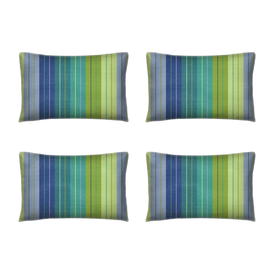 image 1 of Covers&All Sunbrella Lumbar Pillows Set of 2 UV Fade resistant and Water Repellent Rectangle Lumbar Throw Pillows