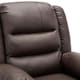 image 5 of Loxley Single Motor Electric Rise Recliner Bonded Leather Lift Chair (Brown)