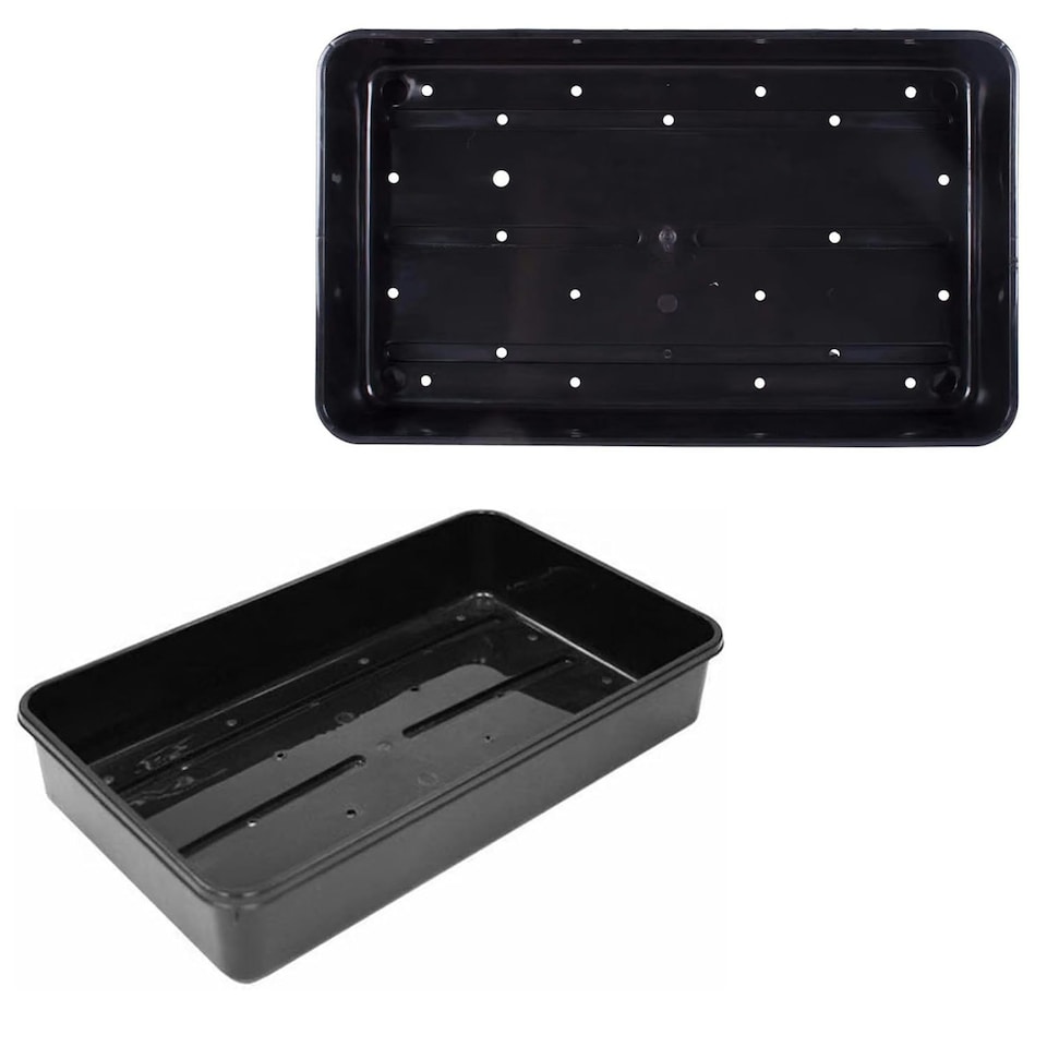 image 1 of 12 x Heavy Duty Seed Trays With Strong Rim For Extra Rigidity Seedling