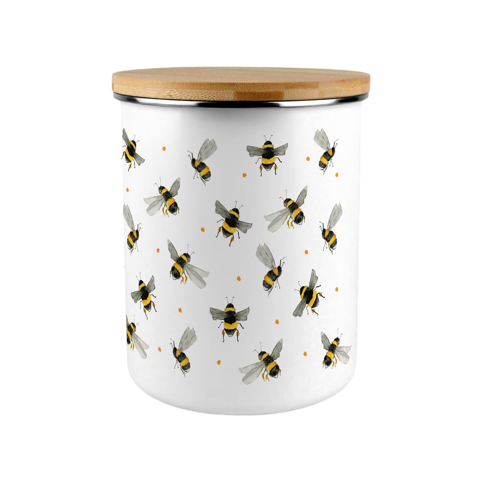 image 1 of Scattered Bees Dishwasher Tablets Storage Tin