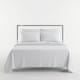 image 1 of Luxury Satin Stripe T250 Cotton Rich Soft Flat Sheet Bed Linen | White | King