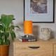image 2 of ValueLights Francis Pair Chrome Touch Table Lamp Orange Shades