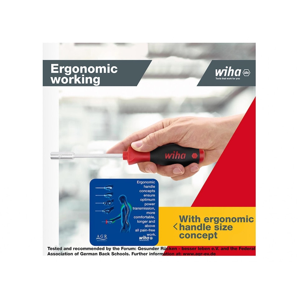 Wiha Softfinish Hex Nut Driver Set, 5 Piece | Multi | Multi Colour ...