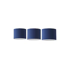 ValueLights Torbery Set of 3 Navy Nesting Ceiling Light Shades and Bulbs