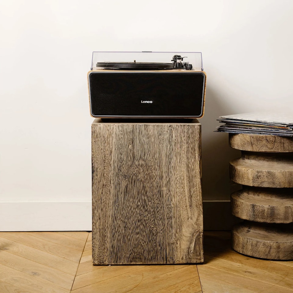image 1 of LENCO LS-570OK - Record player with built-in speakers and Bluetooth - Record player on legs - Oakwood