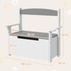 image 5 of AIYAPLAY 2 in 1 Toy Box for Kids with Safety Lid for Bedroom, Nursery | Grey | 68.5L x 34W x 58Hcm