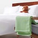 image 5 of Homescapes Organic Cotton Waffle Baby Blanket Sage Green - 90 x 112 cm Green